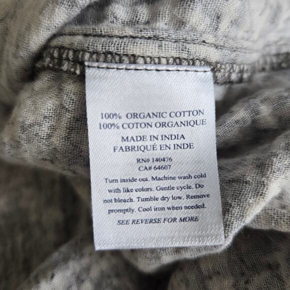 Faherty Dream Cotton Desmond Top Nusafloral Olive Organic Cotton Women Large - Picture 11 of 12